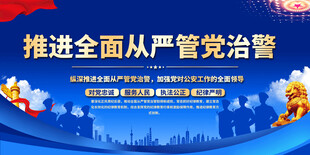 全面从严管党治警宣传展板