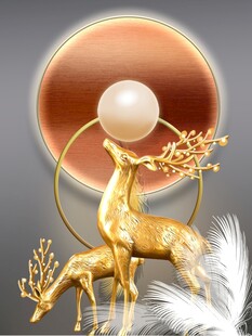几何麋鹿画