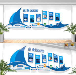 企业发展历程文化墙