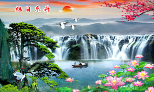 巨幅山水画