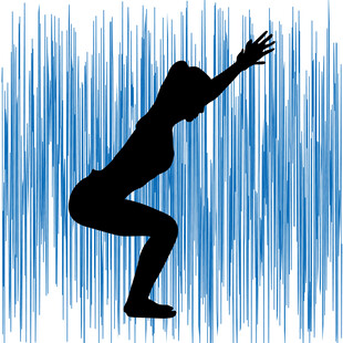 跳远运动员剪影