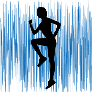动感跑步剪影