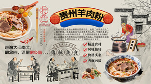 羊肉粉背景墙