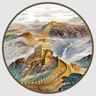 圆形山水画