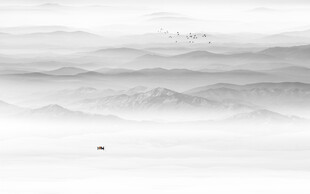 水墨群山背景图
