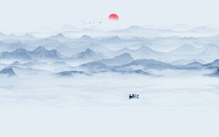 水墨山水画