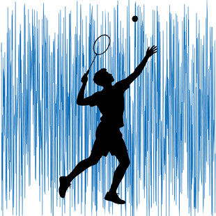 网球运动员挥拍瞬间