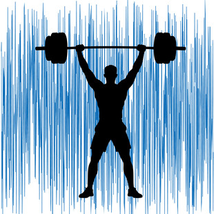 举重运动员剪影