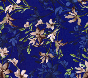 深蓝色花卉图案纹理背景