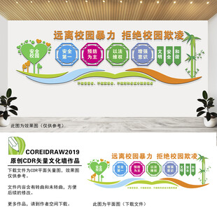 远离校园暴力文化墙