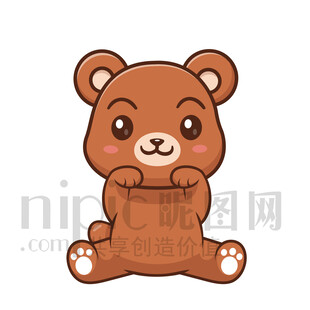 可爱小熊抱物坐立