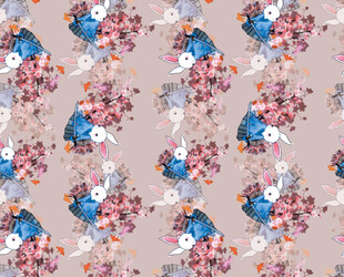 多彩花卉图案背景纹理