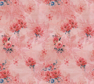 粉色花卉图案布料