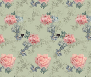 复古风花卉图案壁纸