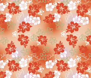 红白花卉图案背景纹理