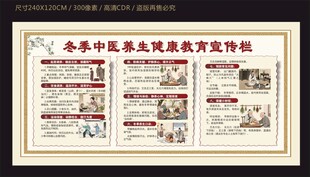 冬季中医养生健康教育宣传栏