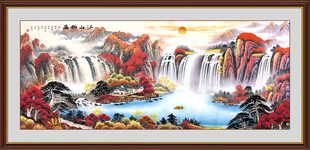 旭日东升国画