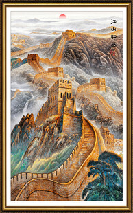 竖幅长城国画