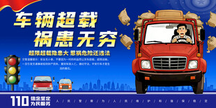 车辆超载宣传展板