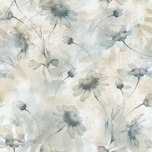 淡雅花卉水彩纹理图案