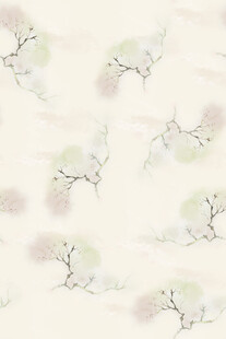 水墨风花卉图案背景