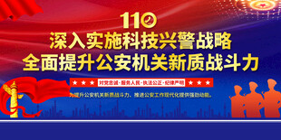 深入实施科技兴警战略展板