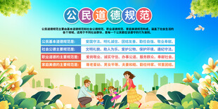 公民道德规范宣传展板