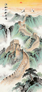 竖幅山水画