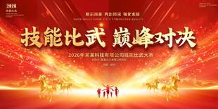 技能比武大赛展板