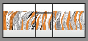 现代简约几何线条图