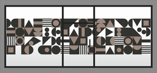 几何图案拼接装饰画