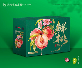 冬桃包装 桃子礼盒