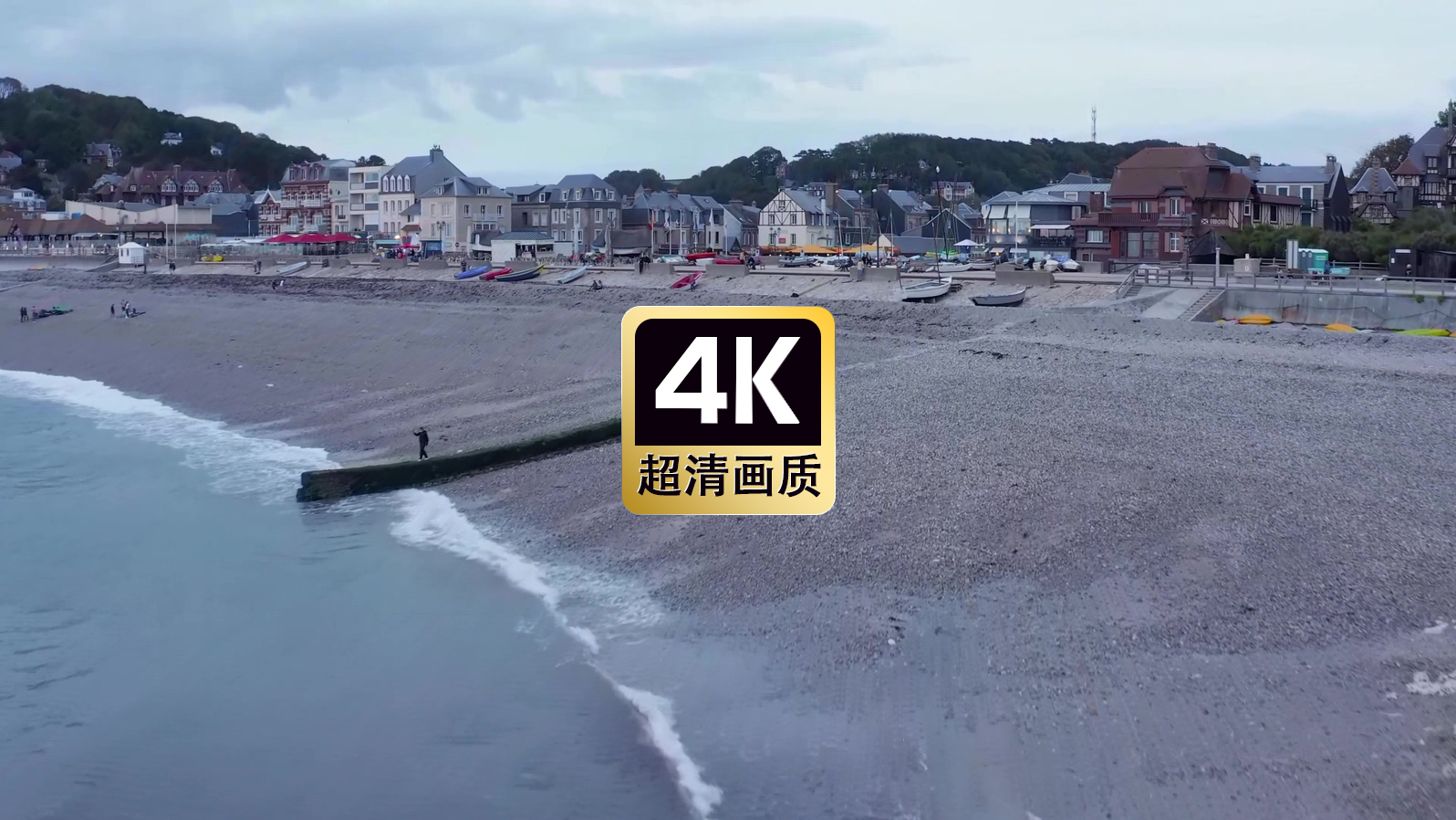 短视频素材航拍海滩度假区