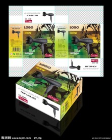 电吹风包装盒设计（展开图）