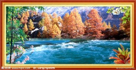 自然风景山水画