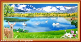 自然风景山水画