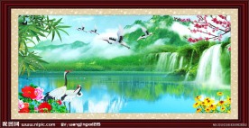 自然风景山水画