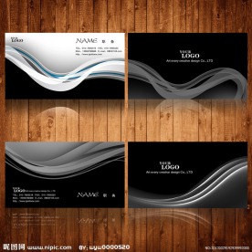 黑色个性名片模板