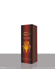干红葡萄酒包装盒 （平面图）