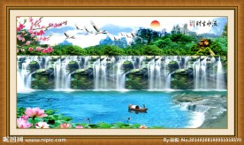山水壁画