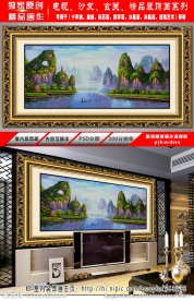 桂林山水甲天下 风景油画