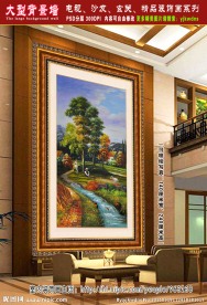 玄关田园风景油画