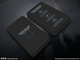 黑色名片  简约风格 大气名片