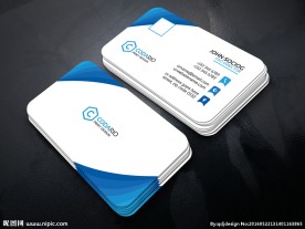 蓝色商务名片