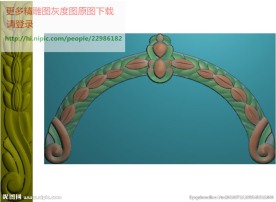 洋花门上花精雕图