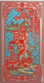 福禄寿星招财进宝沙发背板图