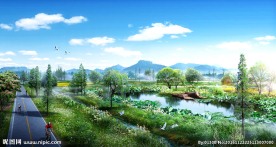 道路提升过水塘效果图