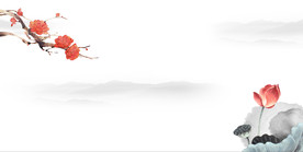 江南水墨山水画 源分层图片