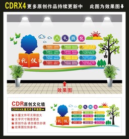 八礼四仪文化墙