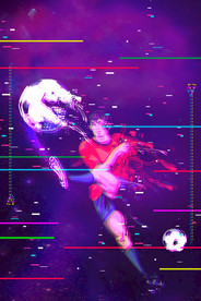 抖音故障风的世界杯主题背景